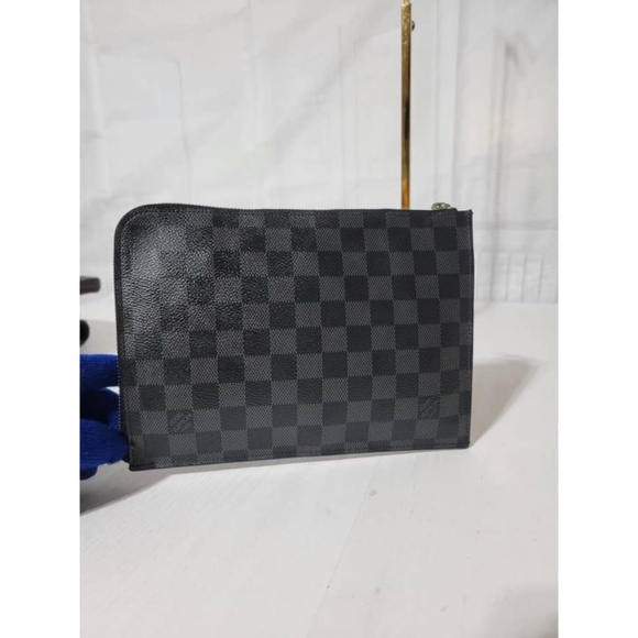 Authentic Louis Vuitton Damier Graphite Pochette Jour PM Zip Around Port… - Picture 4 of 13